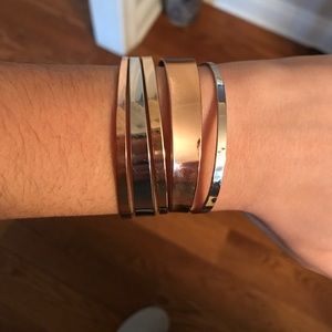 Silver and rose gold bangle from Lord & Taylor